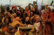 llya Yefimovich Repin The Reply of the Zaporozhian Cossacks to Sultan of Turkey china oil painting artist